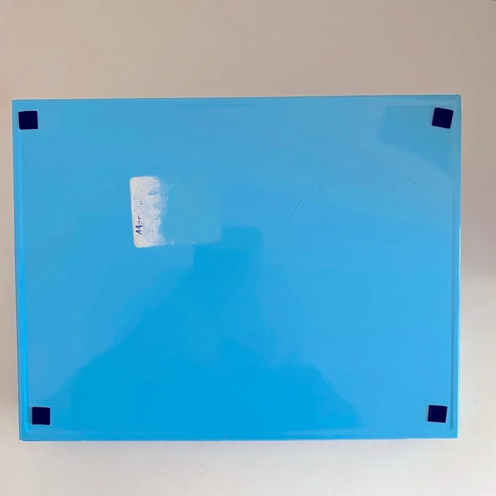 Blue Metal Desk Organizer Set